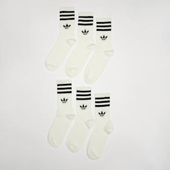 adidas Originals, 6 PACK - 3-Stripes Crew Socks, white