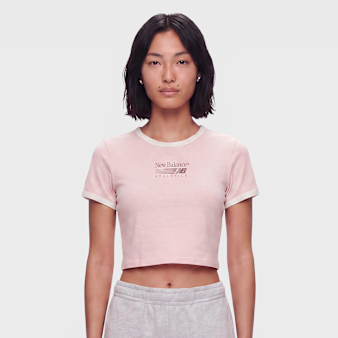 New Balance, Trackside Ringer T-Shirt, light pink