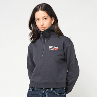 New Balance, Athletics Premium Logo Oversized Half Zip, blue