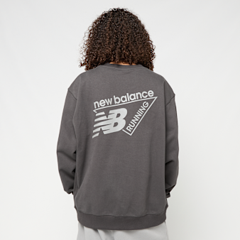 New Balance, Classic Tri-Logo French Terry Crew, grey