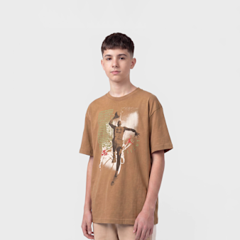 Jordan, JDB MJ Retro Hangtime Short Sleeve Tee, brown