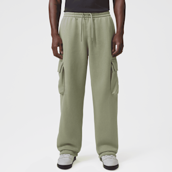 Jordan, Brooklyn Oversized Fleece Cargo Pants, green