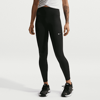 Nike  , One Seamless Front High-Waisted Full-Length Leggings, black