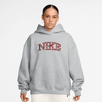 Nike  , Studio Fleece Oversized Logo Hoodie, grey