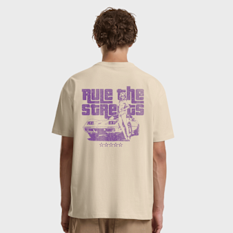 Mister Tee, Rule The Streets Oversize Tee, beige