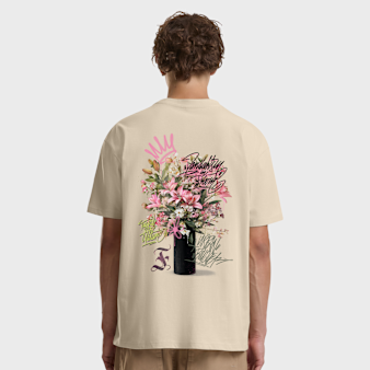 Mister Tee, Urban Bloom Oversize Tee, beige