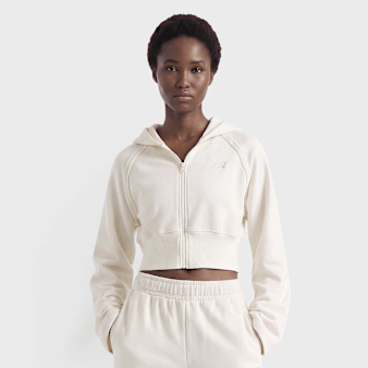New Balance, Brushed Coastal Fleece Full Zip, beige