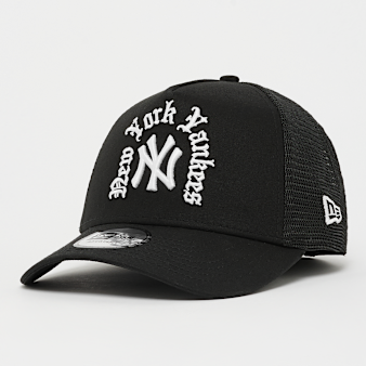 New Era, 9FORTY Wordmark Trucker New York Yankees, black