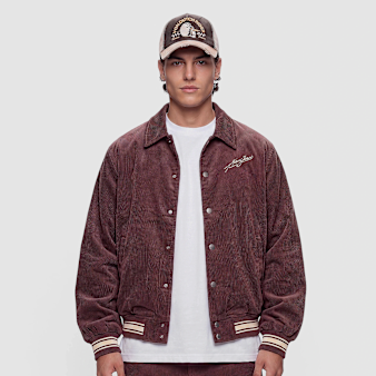 Karl Kani, Corduroy Oversized College Jacket, brown