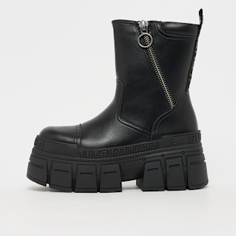 Buffalo, Goshper Zip Mid Vegan Nappa black, black