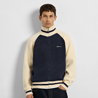 Burocs, Knitted Zip Hoodie, blue