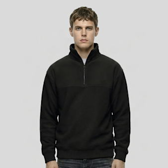 Urban Classics, Basic Polar Fleece Troyer, black