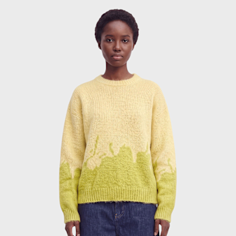 Another Cotton Lab, Another Fluffy Knit Sweater, yellow