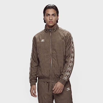 Umbro, Checkered Track Jacket, brown