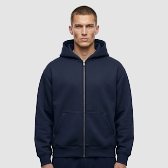 Urban Classics, Heavy Scuba Zip Hoody, blue