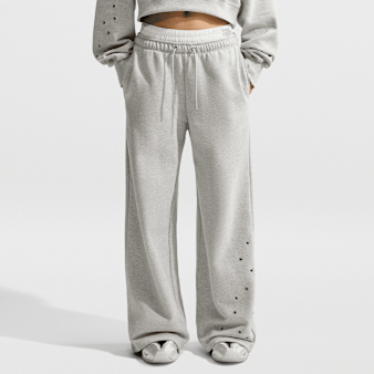 Nike, Studio Fleece Medium Weight Mid-Rise Wide-Leg Pants, grey