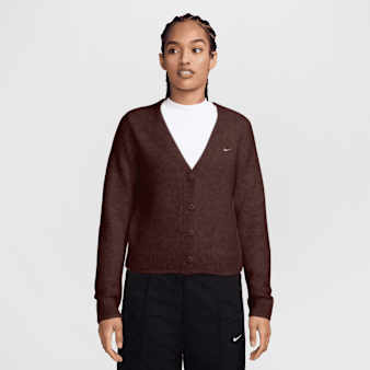 Nike, Slim Knit Essential Cardigan, Red