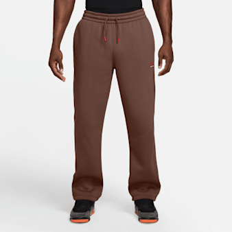 Nike, Brooklyn Statement Fleece Open Hem Pant, brown