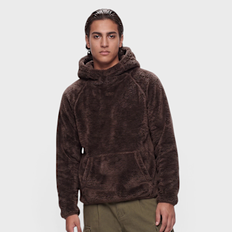 K1X, Tag Logo Teddy Hoodie, brown