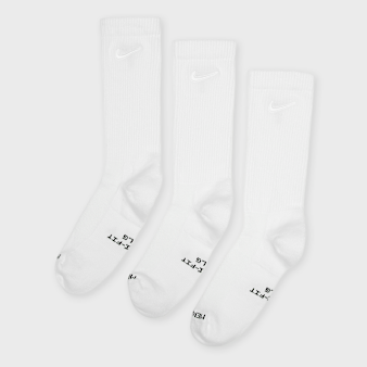 Nike, 3 PACK - Everyday Elevated "Kobe" Crew Socks, white