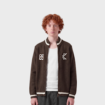 Karl Kani, OG K Knit Zip Cardigan Junior brown, brown