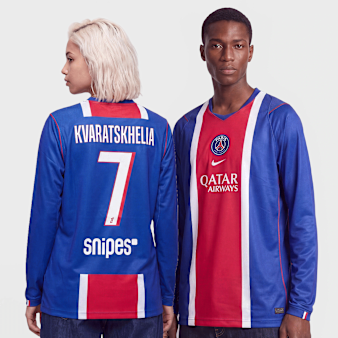Nike, Kvaratskhelia / No. 7 / PSG Dri-FIT Jersey Longsleeve Home Stadium, blue
