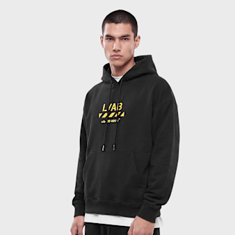 Off-White, Diag Garment Washed Hoodie, black