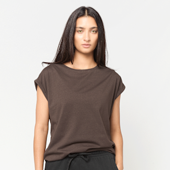 Urban Classics, Ladies Extended Shoulder Tee, brown