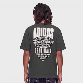 adidas Originals, ST LOGO GFX T carbon, black