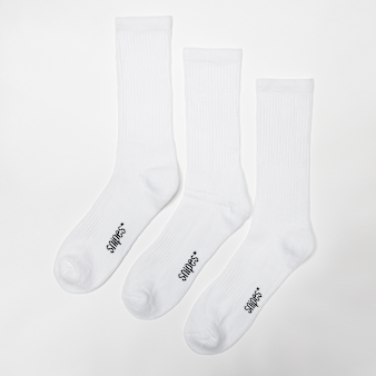 SNIPES, 3 PACK - Crew Socks, white