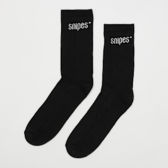 SNIPES, 3 PACK - Small Logo Essential Crew Socks, black