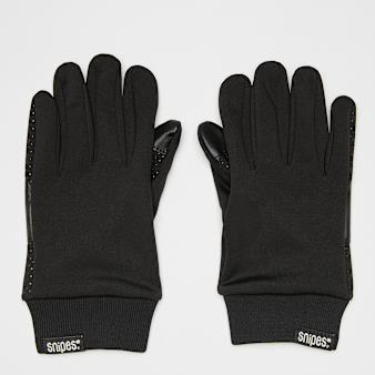 SNIPES, Woven Flag Label Basic Logo Tech Fleece Gloves, black