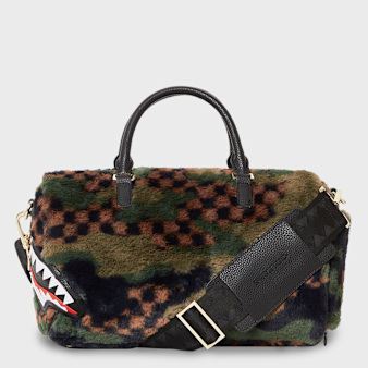 SPRAYGROUND, Green 3am Fur Mini Duffel, multi-colour
