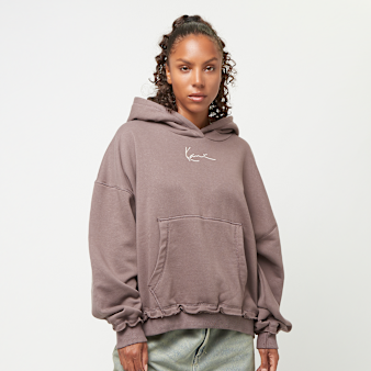 Karl Kani, Small Signature Washed Oversized Hoodie, brown
