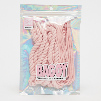BAGGY, Rope Laces 10mm Set 140cm, light pink