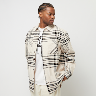 Urban Classics, Long Oversized Checked Summit Shirt, beige
