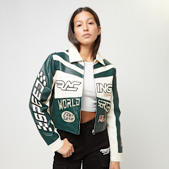Smoke Rise, Collared Racing Jacket, green
