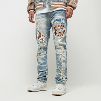 Smoke Rise, Varsity Patch Jeans, blue
