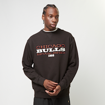 New Era, Chicago Bulls NBA Lifestyle Oversized Crewneck Sweatshirt, black