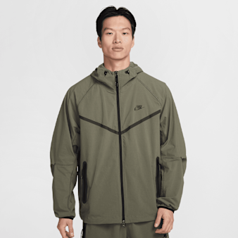 Nike, Tech Woven Windrunner Full Zip Jacket, green