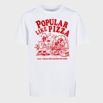 Mister Tee - Kids, Like Pizza Tee, white
