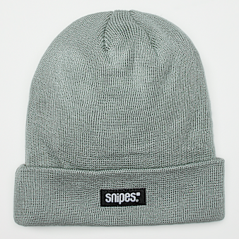 SNIPES, Woven Basic Logo Beanie, grey