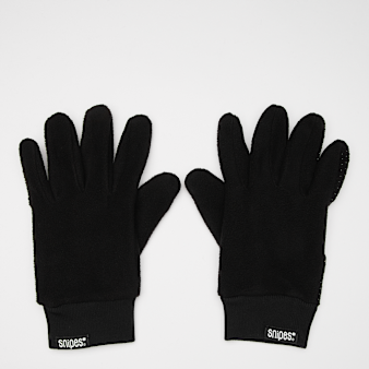 SNIPES, Woven Basic Logo Polar Fleece Handschuhe, black