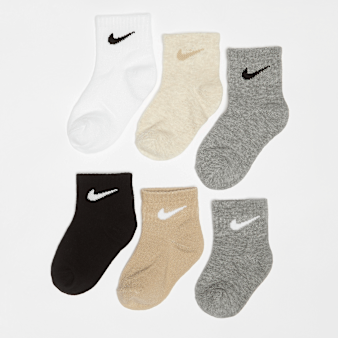 Nike, 6 PACK - Swoosh Infant Ankle Sock, multi-colour