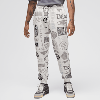 Jordan, Essentials All Over Print Fleece Pants, beige