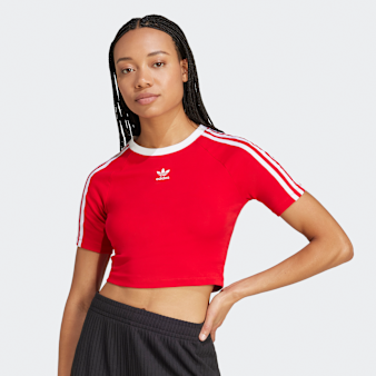 adidas Originals, 3-Stripes Baby Tee, red