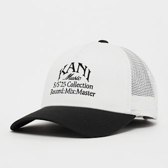Karl Kani, Woven Signature Kani Music Trucker Cap, white