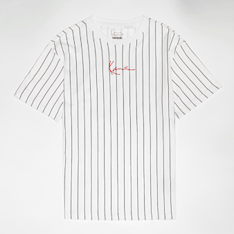 Karl Kani, Small Signature Essential Pinstripe Tee Junior, white