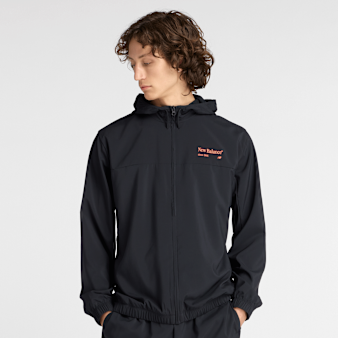 New Balance, REIMAGINED WOVEN GRAPHIC JACKET graphite, black