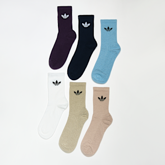 adidas Originals, 6 PACK - Trefoil Cushion Crew Socks, multi-colour